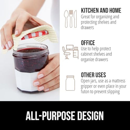 GORILLA GRIP powerGRIP Drawer Shelf and Cabinet Liner, Thick Strong Hold, Non-Adhesive Liners Protect Kitchen Cabinets and Cupboard, Bathroom Drawers, Easy Install, Breathable Mat, 12" x20' Snow White - color: Snow White, style: 12" x 20'