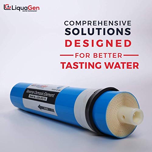 LiquaGen - 150 GPD Water Saver Upgrade Kit - Aquarium Reef/Reverse Osmosis Membrane + Full Membrane Housing Kit | RO Water Purification Replacement Filter Kit for Under Sink or Countertop Use