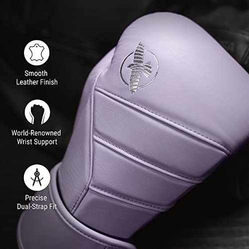Hayabusa T3 Kanpeki Leather Boxing Gloves - color: Wisteria Purple, size: 14oz
