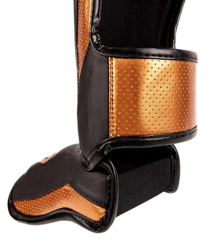 Venum Venum Elite Evo Shin Guards - color: Black/Bronze, size: X-Large