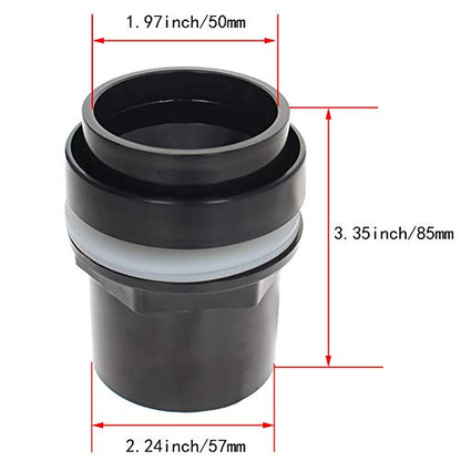 MroMax 50mm / 1.97" ID PVC Aquarium Water Pipe Connector Joint Straight Tubes Hose Connector Fish Tanks Accessories 2pcs - size: 2pcs 50mm