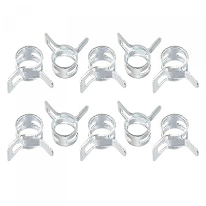uxcell 50pcs 4mm Spring Band Type Action Fuel/Silicone Vacuum Hose Pipe Clamp Low Pressure Air Clip Clamp, Zinc Plated
