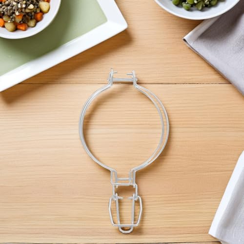 SUPVOX 6pcs Stainless Steel Sealed Jar Clips 93mm Honeycomb Shape Wire Buckles for Glass Jars Food Preservation Canning Storage Accessories