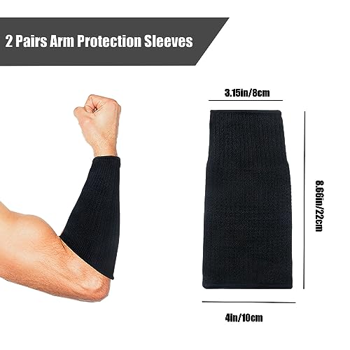 REDANHA Arm Protection Sleeves Level 5 Protection Cut Burn Resistant Sleeve Anti Abrasion Forearm Cover Protector - color: Black, Grey
