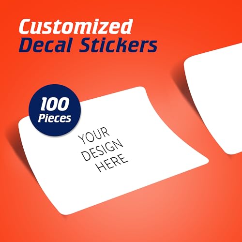 Custom Vinyl Stickers with Image, Text, Design, Logo. Waterproof Personalized Business Labels for Packaging, Bottles, Jars, Candles, & Handmade. Dishwasher Safe, UV Protected, 30+ Backgrounds, 5x3