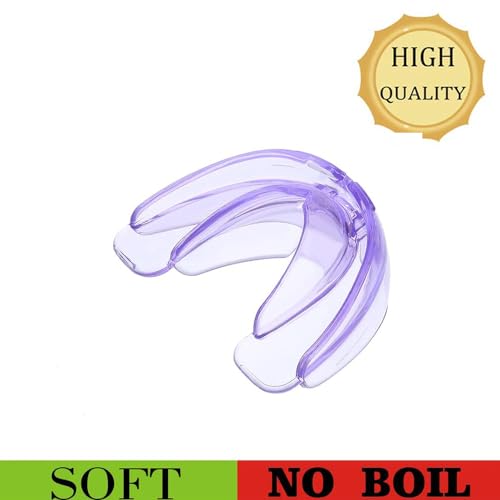 Youth Mouth Guard Football Sport Mouthguard, Premium Quality No Boiling Required，Suitable for Basketball, Wrestling, Taekwondo, Jujitsu and Karate - color: Purple