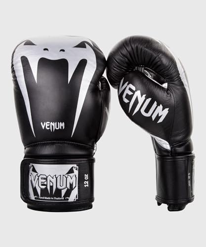 Venum Giant 3.0 Boxing Gloves - Nappa Leather - color: Black/Silver, size: 8 oz
