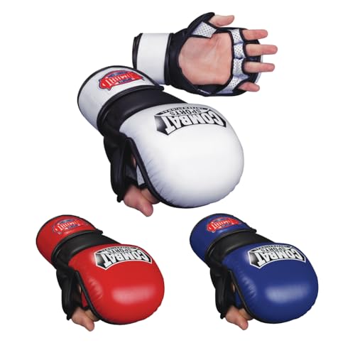 Combat Sports MMA Safety Sparring Gloves - color: White / Black, size: Large