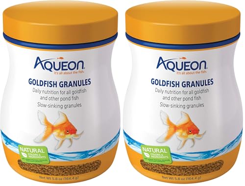 Aqueon Goldfish Fish Food Slow Sinking Granules, 100106053, 5.8 Ounce (Pack of 2) - size: 5.8 Ounce (Pack of 2)