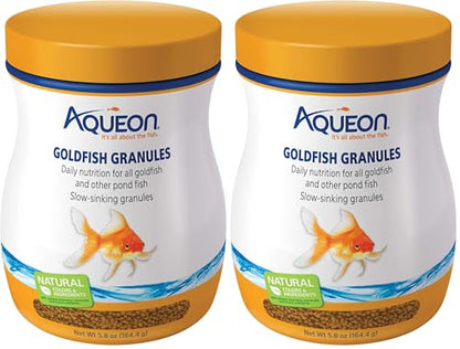 Aqueon Goldfish Fish Food Slow Sinking Granules, 100106053, 5.8 Ounce (Pack of 2) - size: 5.8 Ounce (Pack of 2)