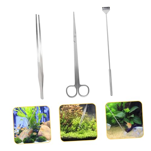 Happyyami Water Plant Tool Kit Fish Tank Cleaning Tools Kit Scraper Aquarium for Aquariums