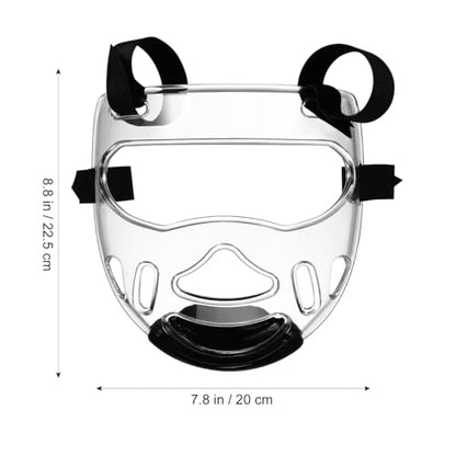 Toddmomy Clear Taekwondo Face Shield Plastic Boxing Headwear 8.8x8.2in | Detachable Sparring Headgear, Breathable Karate Guard, Impact Resistant, For MMA Kickboxing Training, Youth And Adult Fit