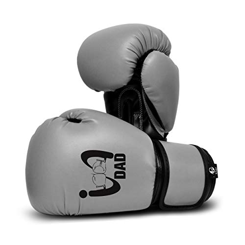 Ultimate - I Boxing Dad - Kids Boxing Gloves MMA Boxing Muay Thai Bag Work - color: Gray, size: 6 Oz