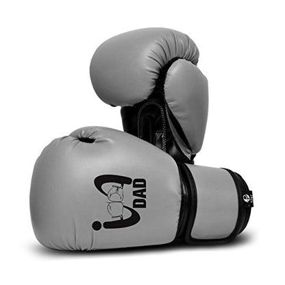 Ultimate - I Boxing Dad - Kids Boxing Gloves MMA Boxing Muay Thai Bag Work - color: Gray, size: 6 Oz