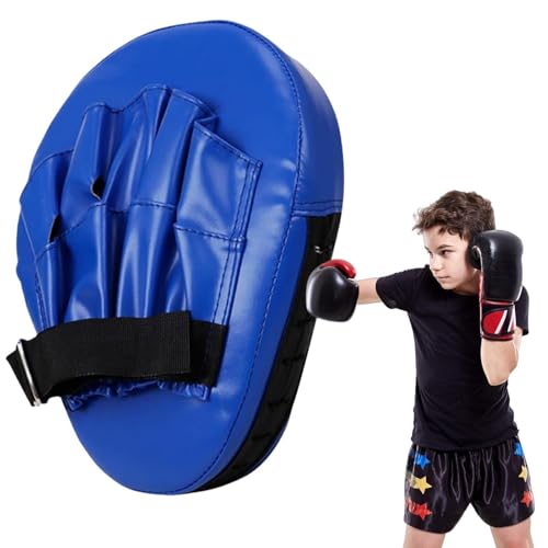 Boxing Pads Gloves Thick Adjustable Curved Focus Punching Mitts - color: Blue