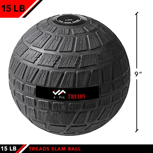JFIT JFIT Slam Ball - color: Treads Black, size: 15 lb