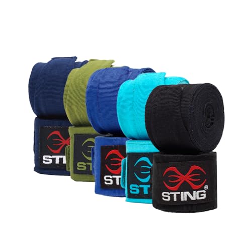 STING Elasticized Boxing Hand Wraps, Boxing Equipment for Professional Competition and Training - color: White, size: 180 Inch