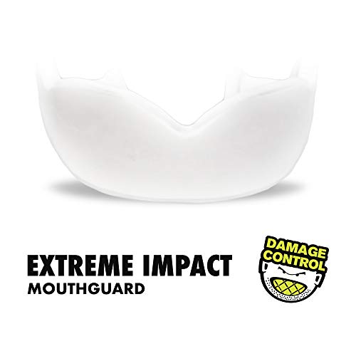 DAMAGE CONTROL Extreme Impact Sports Mouth Guard w/Case - color: White, size: Adult