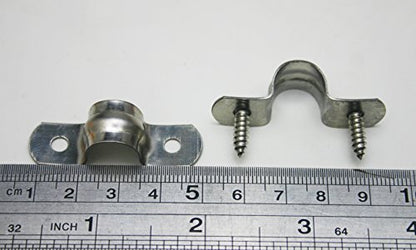 Stainless Steel 0.5 Inches Diameter Tube Strap Tension Clip Pipe Clamp(Pack Of 15 Sets)