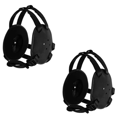 ROAR-INT BJJ Ear Guard New Easy to Adjust Design Wrestling Protective Headgear Wrestling Ear Guard MMA Jiu Jitsu - color: Black/Black (2pcs)