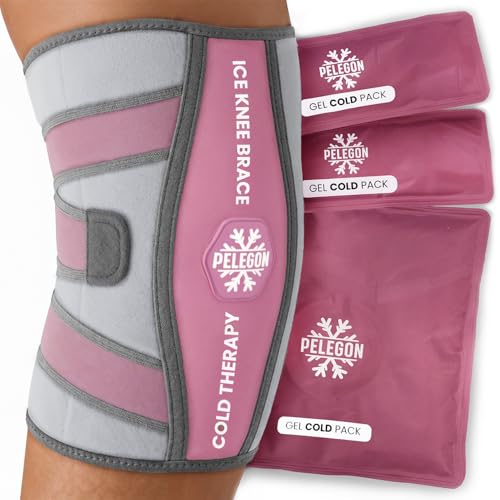 Knee Ice Pack Wrap (1 Pack) - Adjustable Ice Pack for Knees Surgery, Replacement, Arthritis Pain, ACL, Sports Injuries, Post Surgery, for Long Duration - 1 Pack (Pink) - color: Pink, size: 1 Count (Pack of 1)