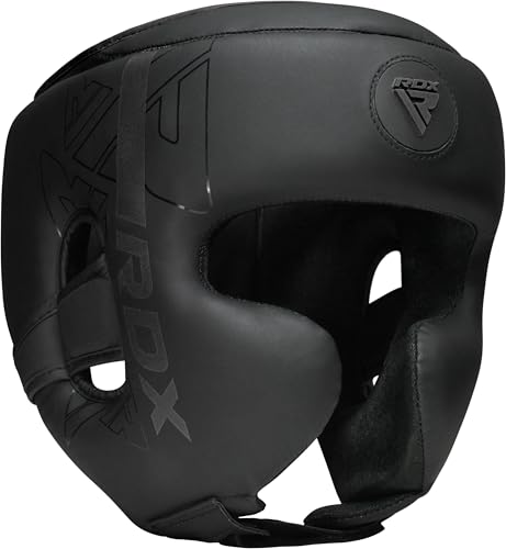 RDX Boxing Headgear, MMA Training, Adjustable Padded Kara,Muay Thai Headgear, Kickboxing, Sparring, Martial Arts, Karate, Taekwondo Helmet - color: BLACK, size: X-Large