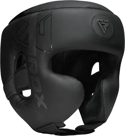 RDX Boxing Headgear, MMA Training, Adjustable Padded Kara,Muay Thai Headgear, Kickboxing, Sparring, Martial Arts, Karate, Taekwondo Helmet - color: BLACK, size: X-Large