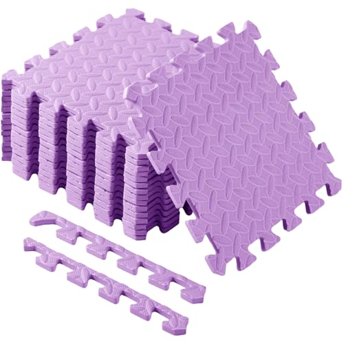 Shihanee 16 Foam Floor Interlocking Tiles, 11.8 x 11.8 Inch, Purple - color: Purple