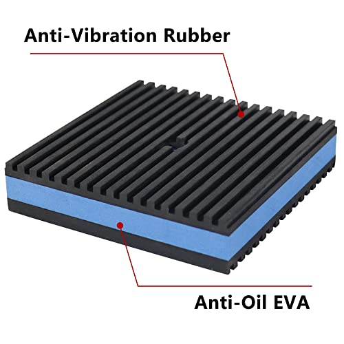 Anti Vibration Pads,4" X 4" X 7/8" Heavy Duty Blue EVA Rubber Anti Vibration Isolation Pad for Air Compressor,Washer and Dryer,HVAC,Treadmills,Air Conditioner Accessories,Pack of 4 - size: 4" X 4" X 7/8"