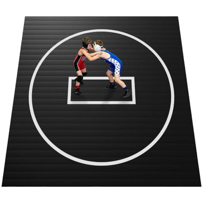Wrestling Mat for Home Training BJJ MMA Jiu Jitsu Roll Up Mat - color: Black, size: 8FTx8FTx1.25inch
