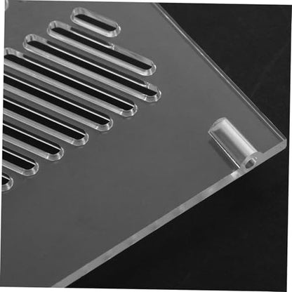 LIOOBO Aquarium Sand Guard Fish Tank Isolation Grid Plate Acrylic Divider for Corner Tanks