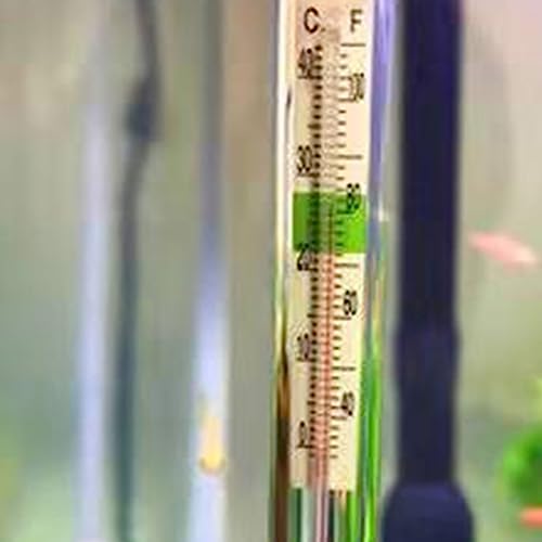 Sucking Cup Aquarium Water Thermometer Easy-to-Read Floating Water Temperature Measuring Tool for Fish Tank Fish Tank Temperature Monitors, Yellow
