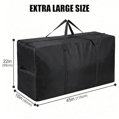 66 Gallon Extra Large Storage Bags, XXL Moving Bags with Zippers & Side Handles, Jumbo Big Storage Totes for Moving & Space-Saving Organization (Black, 66 Gallon, 1 Pack)