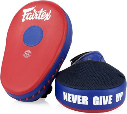 Fairtex FMV13 Maximized Focus Mitts, Muay Thai Kickboxing MMA Punching Pads - color: Red/Blue