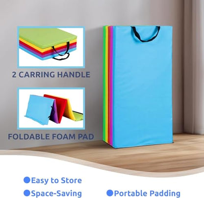 ZENY Folding Gymnastics Mat, 5-Panel Gym Mat Tumbling Mat