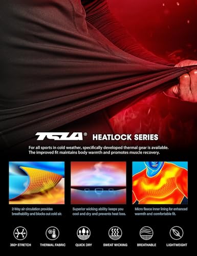TSLA Men's Thermal Long Sleeve Compression Shirts, Mock/Turtleneck Winter Sports Running Base Layer Top - color: 2pack Black, size: XX-Large