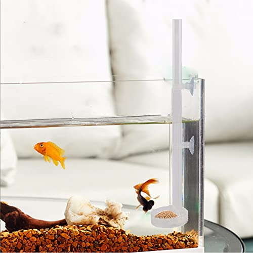 Pssopp Aquarium Fish Shrimp Feeder, Acrylic Clear Shrimp Feeding Tube Transparent Crystal Shrimp Feeding Tube and Dish Shrimp Feeder Tube Tray for Fish Aquarium