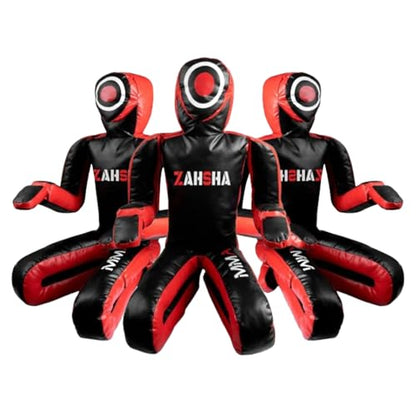 BJJ Wrestling Grappling Self Defense Training Vinyl Dummy, Unfilled - color: Red, size: 60 inch|150cm|5 Feet