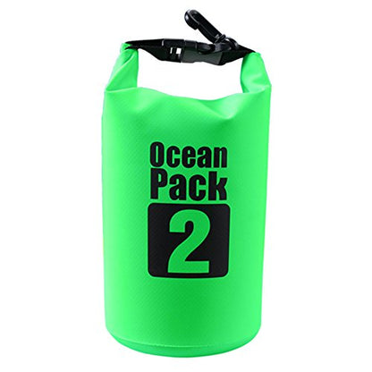 Dry Sack/Waterproof Bag for Boating, Kayaking, Hiking, Snowboarding, Camping, Rafting, Fishing and Backpacking (Green, 2L) - color: Green, size: 2L
