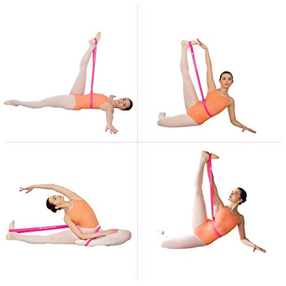 Ballet Stretch Bands for Flexibility, Strength and Dance Training - color: Pink