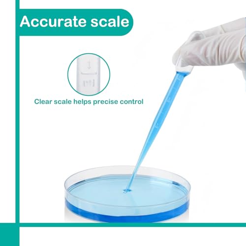 3ML Dropper Pipettes Essential Oil Transfer, Eye Dropper,Disposable Plastic Eye Dropper for Science Experiments, Crafting, Makeup Tool (30)