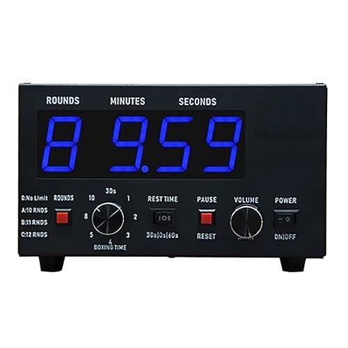 Scoreboard and Timer, Boxing Interval Timer, Adjustable Sound, Selectable Training Time and Cycle Repetitions, Easy to Operate,Blue