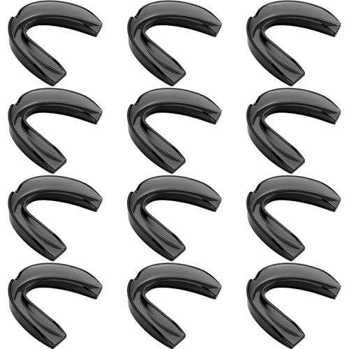BBTO 20 Pieces Sports Mouth Guard Boxing Mouth Protection Athletic Mouthpiece for Football Basketball Hockey Karate Rugby Match (Adult (11 Yrs & Above),Transparent Black) - color: Transparent Black, size: Adult (11 yrs & Above)