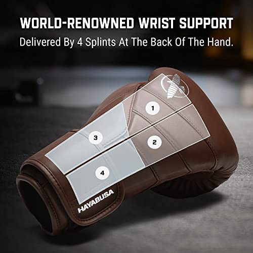 Hayabusa T3 Kanpeki Leather Boxing Gloves - color: Walnut Brown, size: 12oz