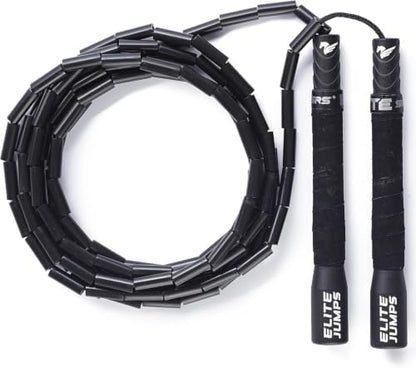 Elite Jumps 1" Beaded Rope, 10ft, Adjustable, 5" Handles - color: Black