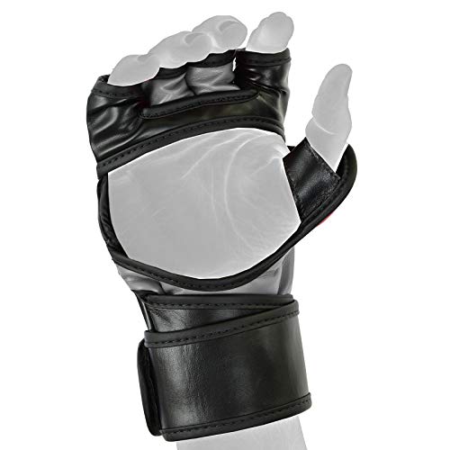 BeSmart UFC Kickboxing Gloves - MMA Sparring & Training Gloves for Mixed Martial-Arts, Adults Men & Women - color: Gray, size: Large