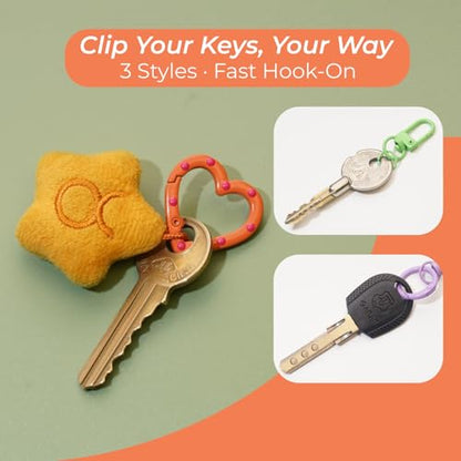 30PCS Keychain Clasp Set – 10 Colors Small Set with Lobster Clasps, Heart-Shaped Clasps and Spring O Rings for DIY Crafts, Gifts, Keychains & Classroom Projects - color: 10 colors-30pcs
