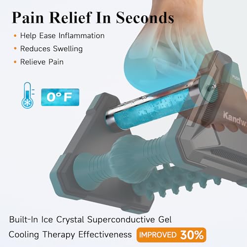 Icing Plantar Fasciitis Relief Foot Roller Massager, Green | Cold Rolling Massage Tool for Heel Arch Pain & Sore Tired Feet, Runners, Athletes, Standing Workers, Home Office Gym Use - color: Mars Green