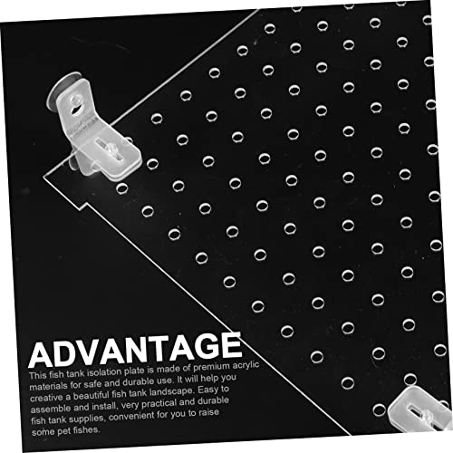 VICASKY Acrylic Aquarium Divider Board with Suction Cups Fish Tank Isolation Panel for Easy Installation and Water Permeability for Betta and Other Fish Separation