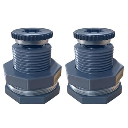 NPT 1/2 PVC Bulkhead Fitting, Female Plastic Water Tank Connector Adapter Fitting with Plugs for Rain Barrel Garden Hose Adapter Spigot kit,Water Tank,Drain Bucket (2 Set)